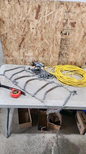 Wheel chains 16"W 33"L, ext cord