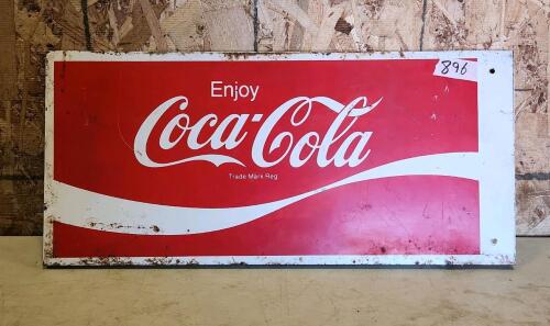 22"x10" Metal Coca Cola sign