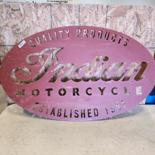 46"x28" Metal indian sign