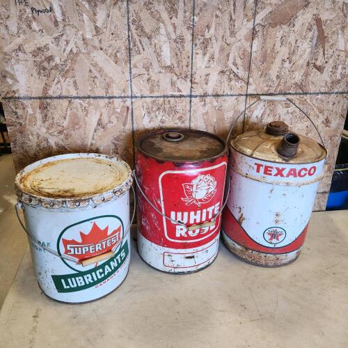 3 Empty oil pails