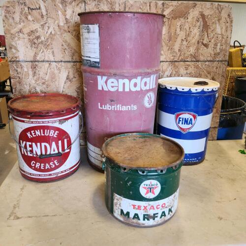 4 Vintage oil tins
