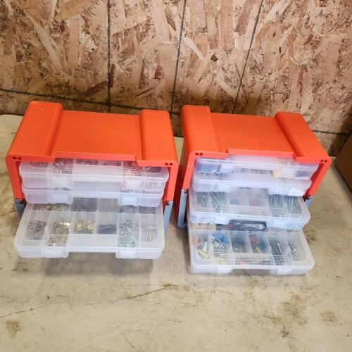 2 storage drawers w hardware