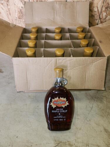 12 16.9 oz Bottles of maple syrup