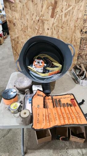 Chisels, punches, sling, etc.