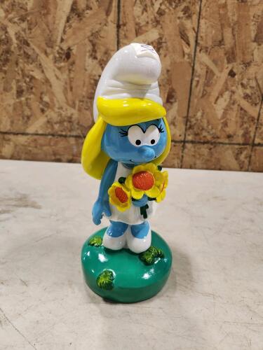 12" Smurfette lawn ornament