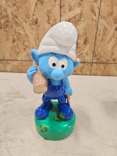 12" Handy Smurf lawn ornament