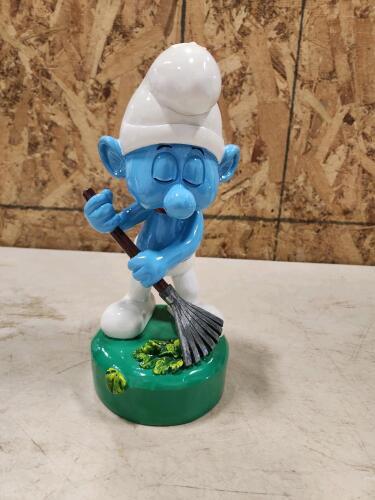 12" Whistling smurf lawn ornament