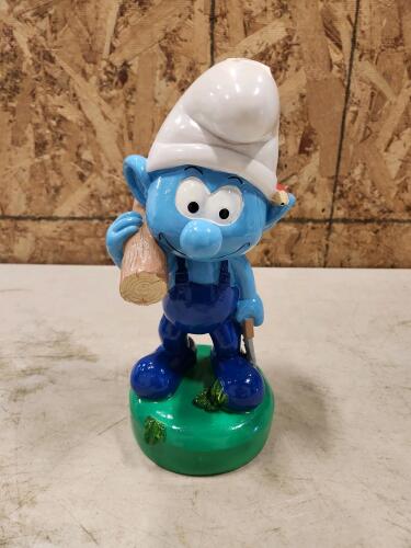 12" Handy Smurf lawn ornament