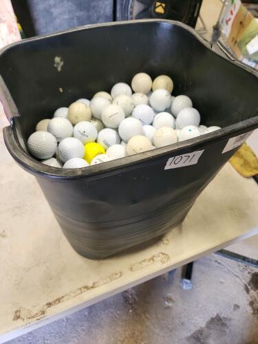 Tub of golf balls