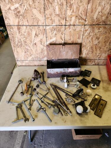 Vintage tools, vintage door hardware