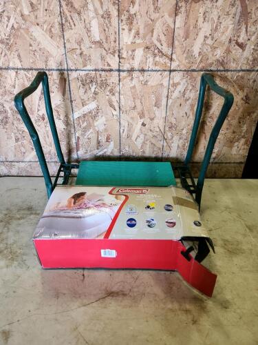 Twin air mattress, garden kneeler