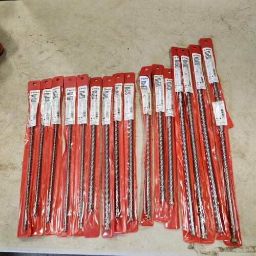 Assorted hammer drill bits