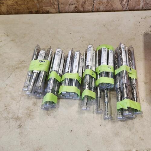 Assorted hammer drill bits