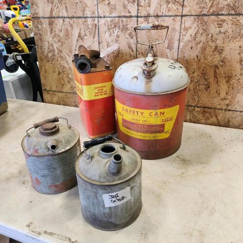 Vintage gas cans