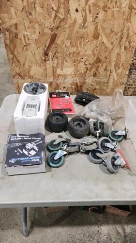 Wireless doorbell kit, various castor wheels, etc.