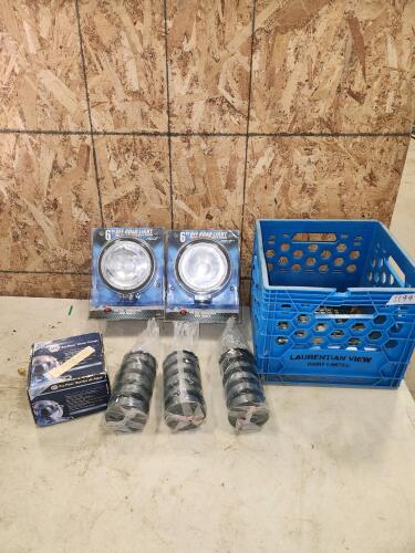 6" Offroad LED lights, light gauge wire, water pump
