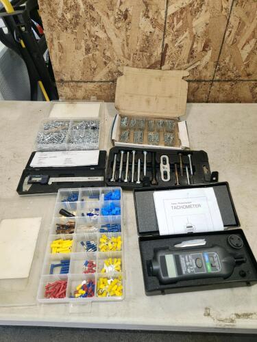 Machinist tools, cotter pins, pulley remover, rivets