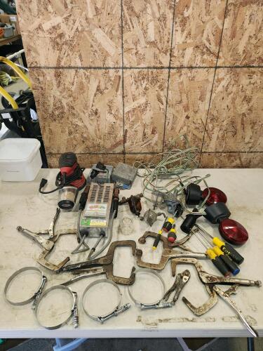 Fuel bowls, magnetic trailer lights, welding vice grips