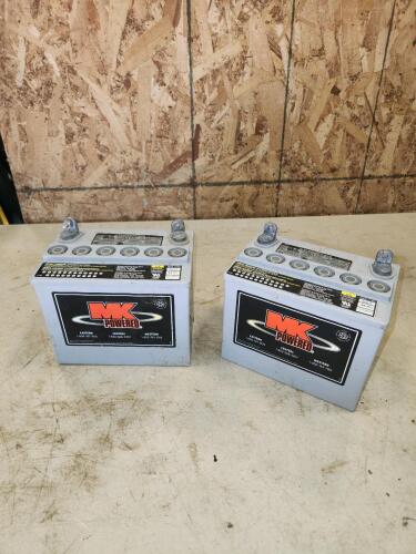 2 12v Batteries untested as is 8"L 5"W 6"H