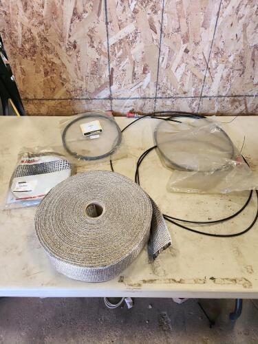 Muffler wrap, throttle cables