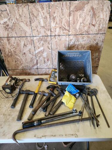 Hammers, Gray 3/4" breaker bar, etc