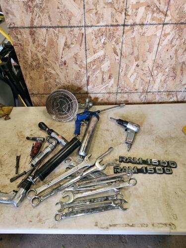 Assorted air tools, wrenches, etc