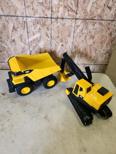 CAT excavator & dump truck toys