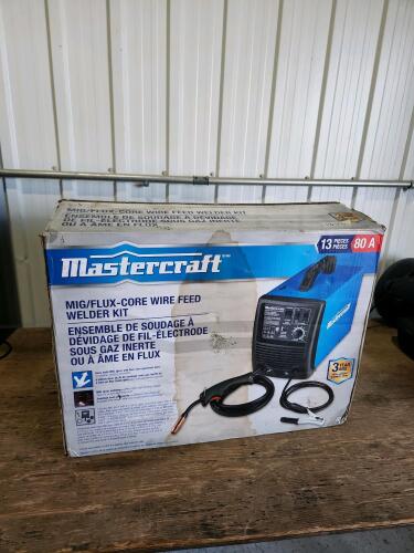 Unused Mastercraft 120v mig/flux welder