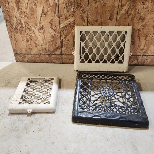 Various sized cast grates