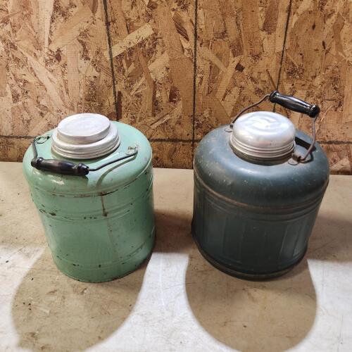 Vintage water jugs inside porcelain