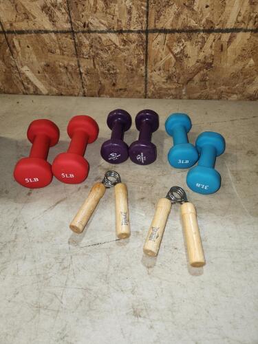3 & 5 lb Weights, hand strength trainers