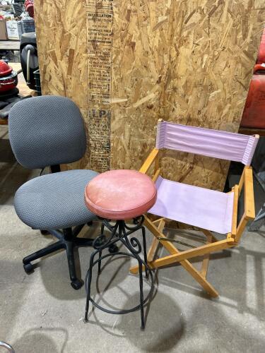 Cloth office chair, directors chair, stool