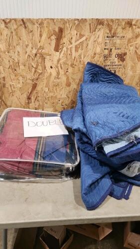 Double sized comforer, 3 moving blankets