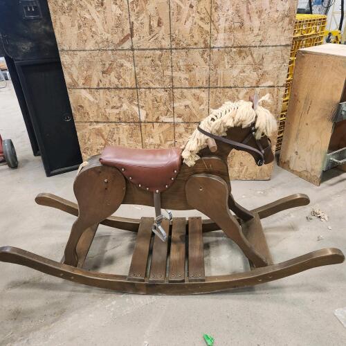 Wooden rocking horse