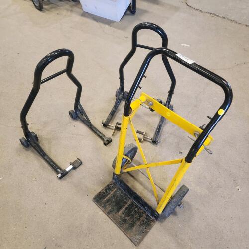 Dolly cart, snowmobile stands