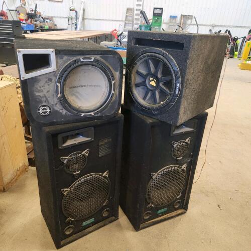 4 Large speaker & subs