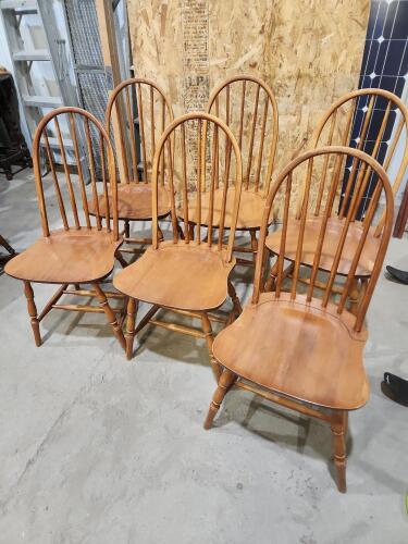 6 Oak dining chairs