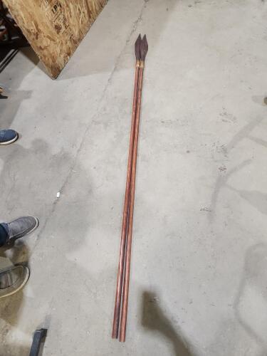 2 Decorative spears 87"
