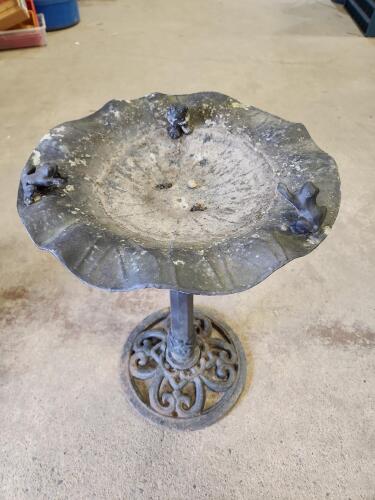 Cast bird bath 29"H