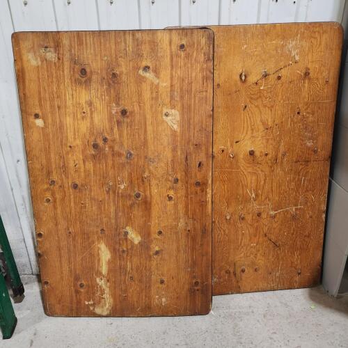 2 Wooden folding tables 30"W 48"L