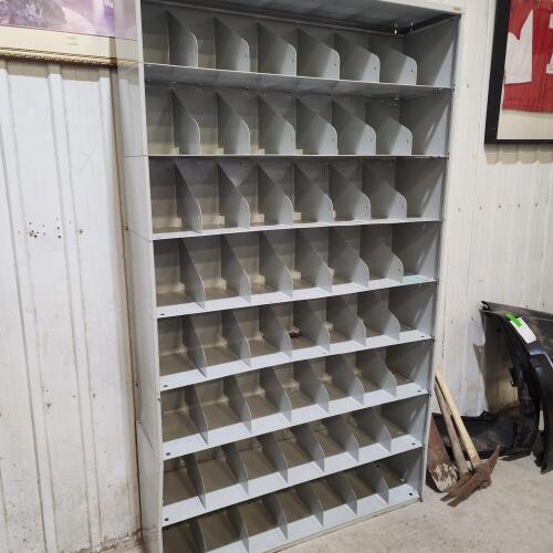 Metal storage shelf 48"W 12"D 83"H
