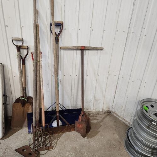 Scrapers, shovels, hoes, etc