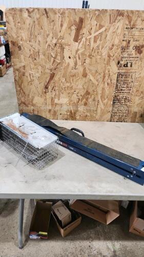 2 Metal folding saw horses, live trap
