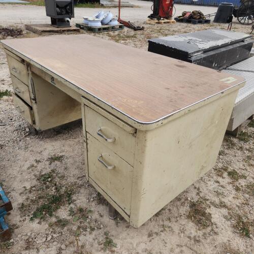 60"L 30"W 28"H Steel desk