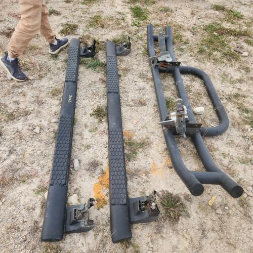 Ram 1500 side steps, large truck bumper