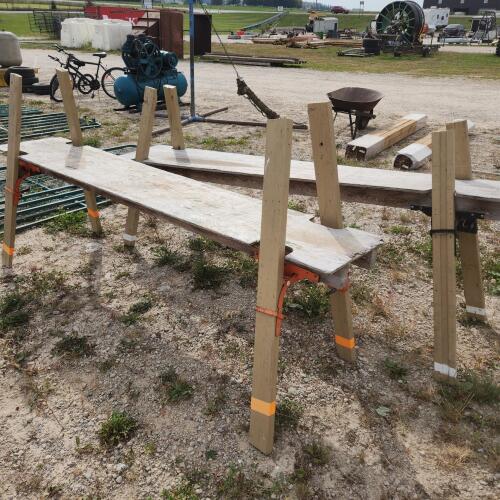 2x 8'L 18"W 29"H wooden scaffolds