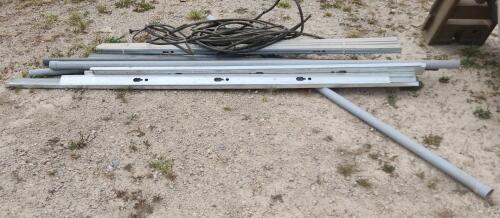 Garden hose, 8' steel studs 2"x4" & 2"x3", Assorted length 2" PVC pipe