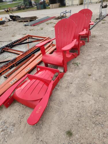 4 Composite folding Adirondack chairs