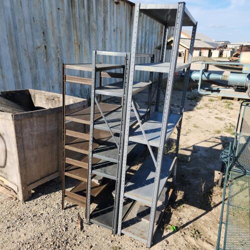 3 Light metal shelves