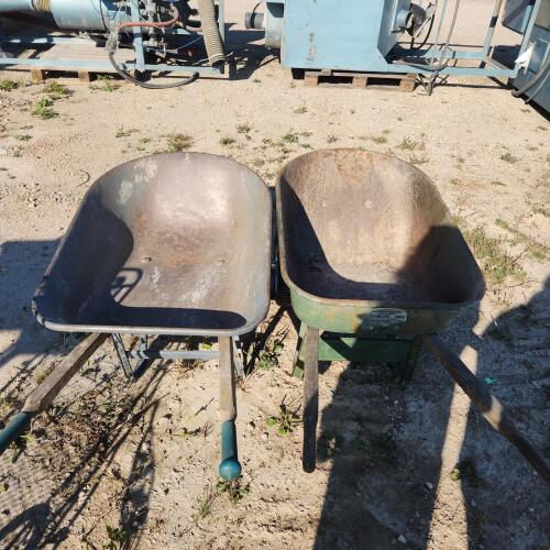 2 Wheelbarrows, 1 tub rusted through